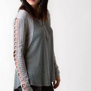 Cutout Long Sleeve Pullover Top